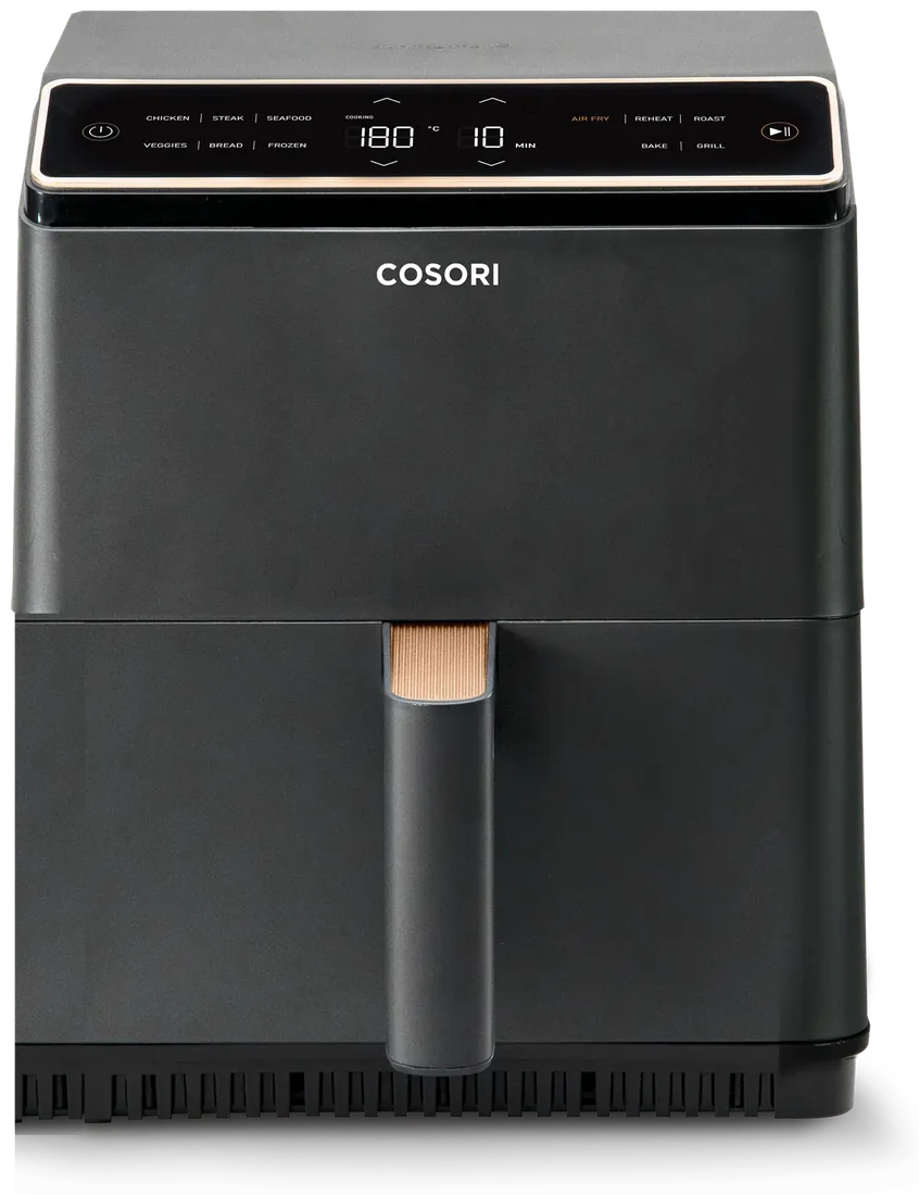 Аэрогриль Cosori Dual Blaze 6,4 л, серый корпус, вид спереди