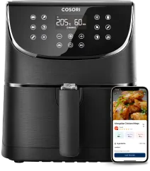 Аэрогриль Cosori Smart Air Fryer CS158-AF, 5,5 л, чёрный