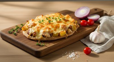 Сочная курочка с картошкой под сыром