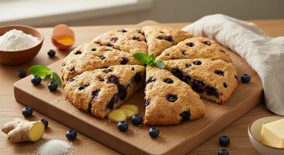 Имбирный пирог с черникой