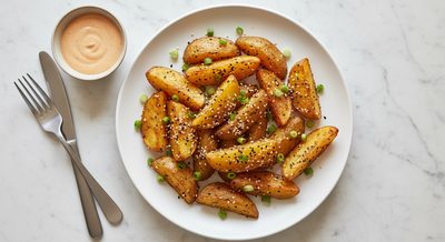 Хрустящие картофельные дольки с кунжутом