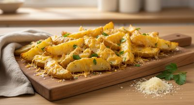 Жареный картофель фингерлинг с сыром