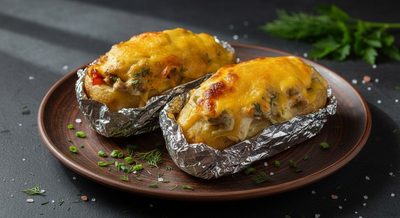 Запеченная картошка с начинкой (а-ля Крошка-Картошка)