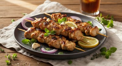 Куриный шашлык с травами и чесноком