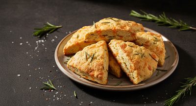 Сконы с розмарином и сыром