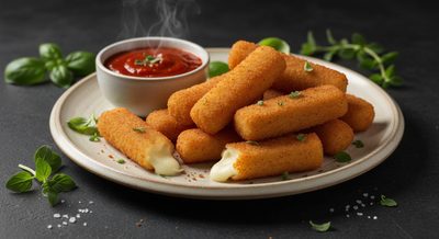 Палочки моцареллы с соусом маринара