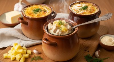 Картофель в горшочках по-белорусски